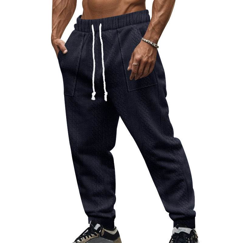 Buycenter Men's Casual Knitted Trousers - Breathable, Drawstring, Plus Size - Buy Center