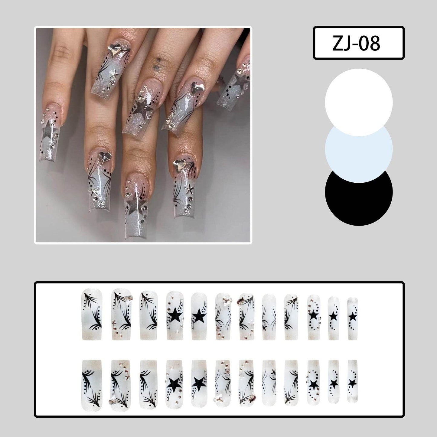 Women's Fashion Rhinestone Patch Nails - Glamorous Nail Decorations 2025 - Buy Center