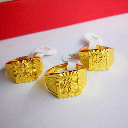 Stylish Square Men's Ring - Modern Alloy Fashion Accessory for 2025 - Buy Center