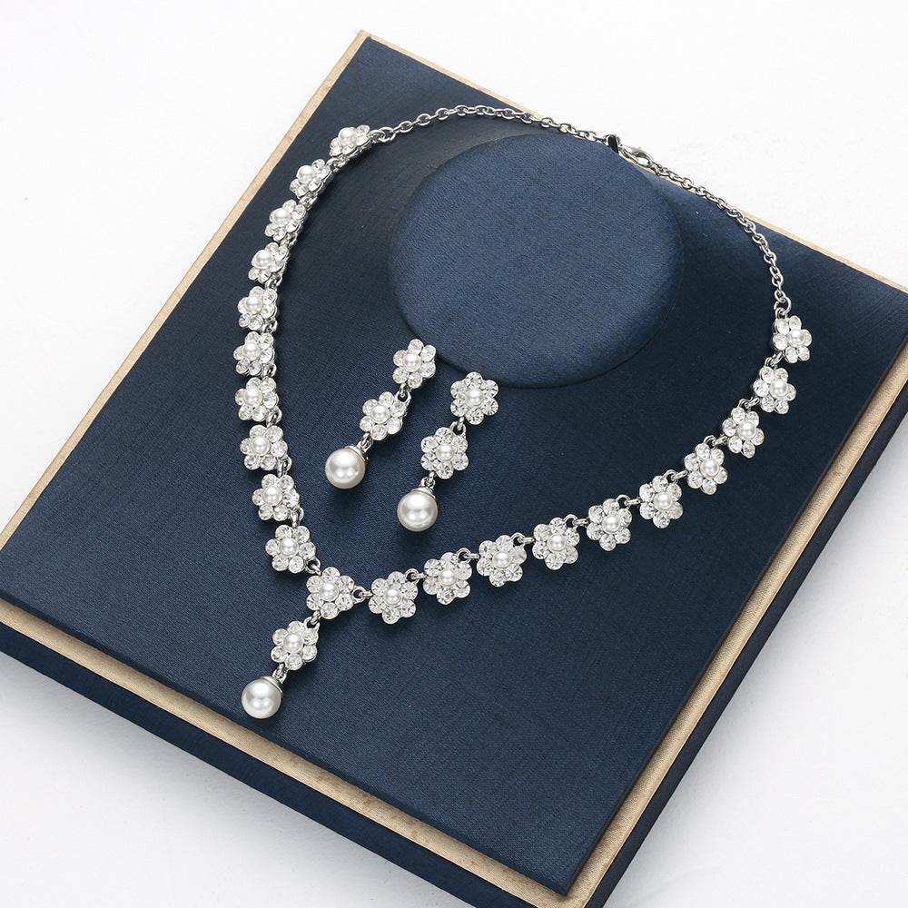 Buy Center Creative Pearl Necklace and Earrings Jewelry Set - Fashion Style - Buy Center