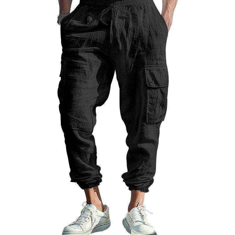 Buycenter Multi-Pocket Loose Cargo Pants for Men - Casual Cotton Style - Buy Center