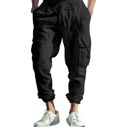 Buycenter Multi-Pocket Loose Cargo Pants for Men - Casual Cotton Style - Buy Center