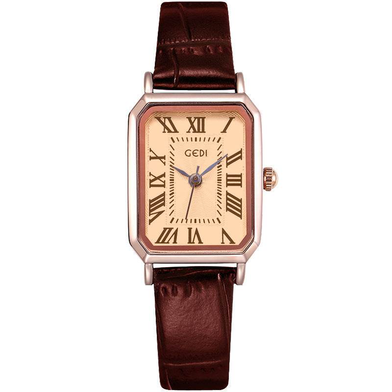 Women's Retro Elegant Waterproof Small Square Watch - Vintage Style & Durable - Buy Center