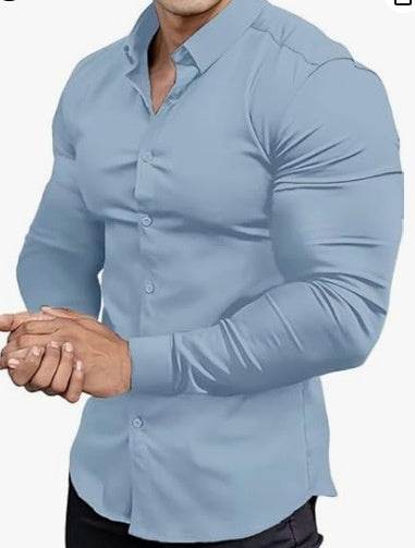 Men's Non-Ironing Casual Shirt - Anti-Wrinkle, Four-Sided Stretch Fabric - Buy Center
