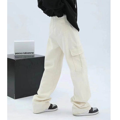 Loose High Waist Cargo Pants - Casual Wide Leg Style for Everyday Comfort - Buy Center