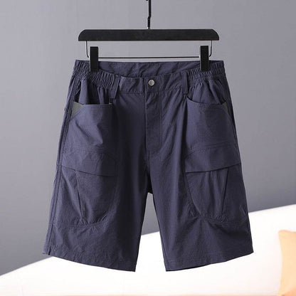 Summer Men's Cargo Shorts - Multi-Pocket Style in Navy, Khaki, Army Green - Buy Center