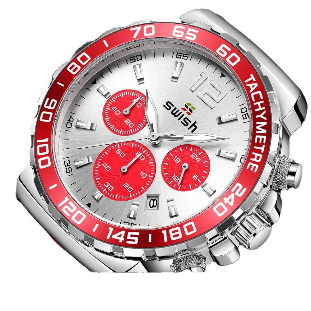 Buycenter Men's Sports Quartz Watch - Luminous Silicone Strap, Trendy Styles - Buy Center