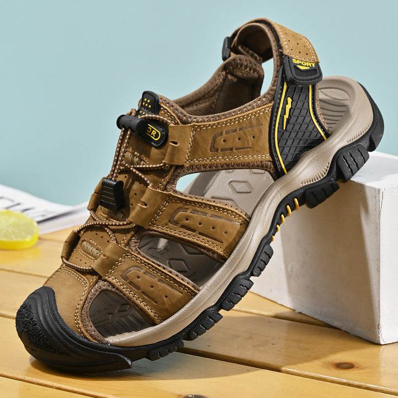 Men's Plus Size Sandals - Premium Brown & Black Casual Summer Footwear - Buy Center