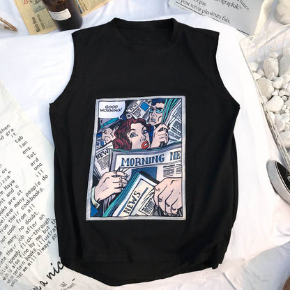 Hip-Hop Harajuku Style Vest - Trendy Sleeveless Waistcoat for Streetwear - Buy Center