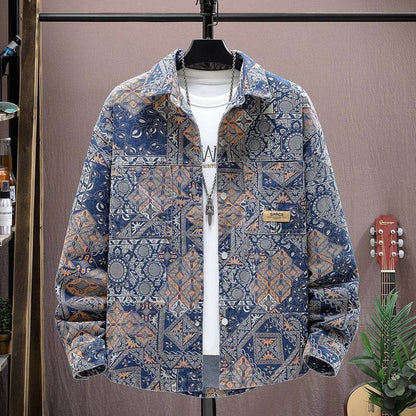 Buycenter Teenagers Loose Long-Sleeved Floral Shirt in Various Colors - Buy Center