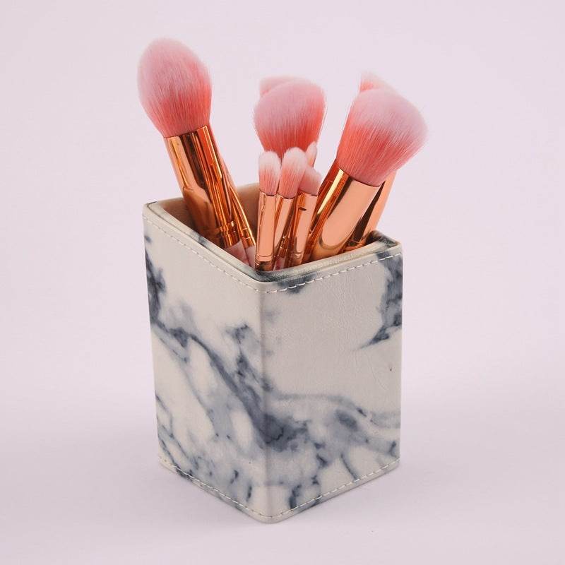 10 Marble Makeup Brush Set - Essential Premium Brushes for Flawless Looks - Buy Center
