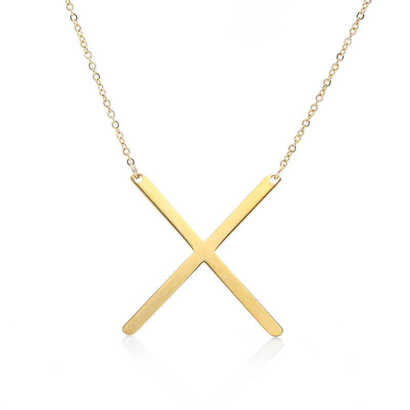 Fabulous Rose Gold Initial Letter Pendant Necklace - Premium K-Gold Design - Buy Center