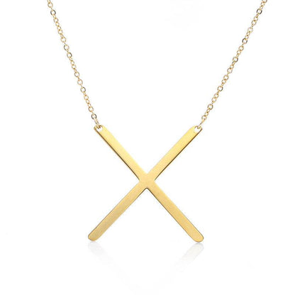 Fabulous Rose Gold Initial Letter Pendant Necklace - Premium K-Gold Design - Buy Center