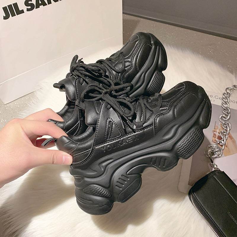 Buycenter Trendy Platform Shoes - Stylish High Heel White Sneakers - Buy Center