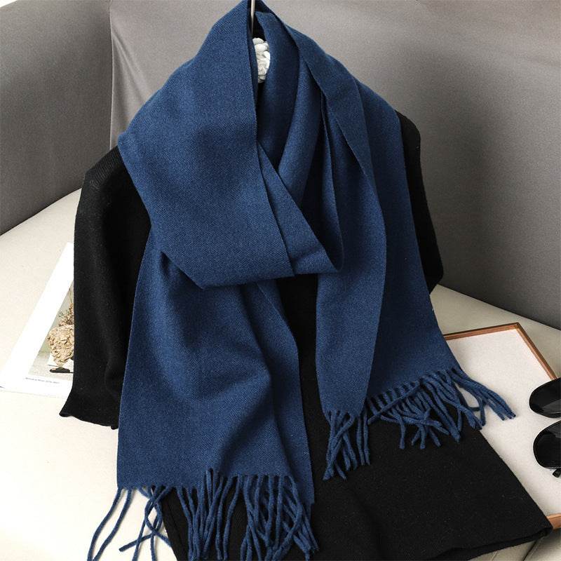 Solid Color Cashmere-like Scarf for Women - Warm, Quick-Drying Shawl - Buy Center