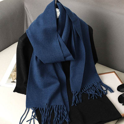 Solid Color Cashmere-like Scarf for Women - Warm, Quick-Drying Shawl - Buy Center