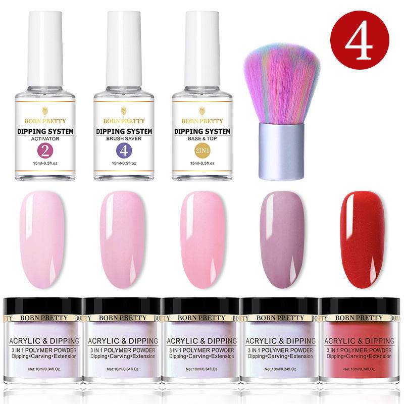 Dipping Nail Powders Set - Gradient & French Art, Long Lasting Finish - Buy Center