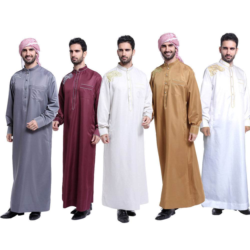 Stylish Arab Men's Robe - Comfortable Polyester Fabric for Any Occasion - Buy Center