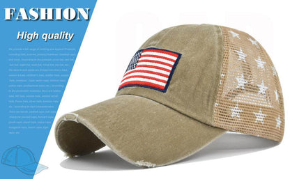 Buycenter American Flag Embroidered Cap - Adjustable Baseball Hat - Buy Center
