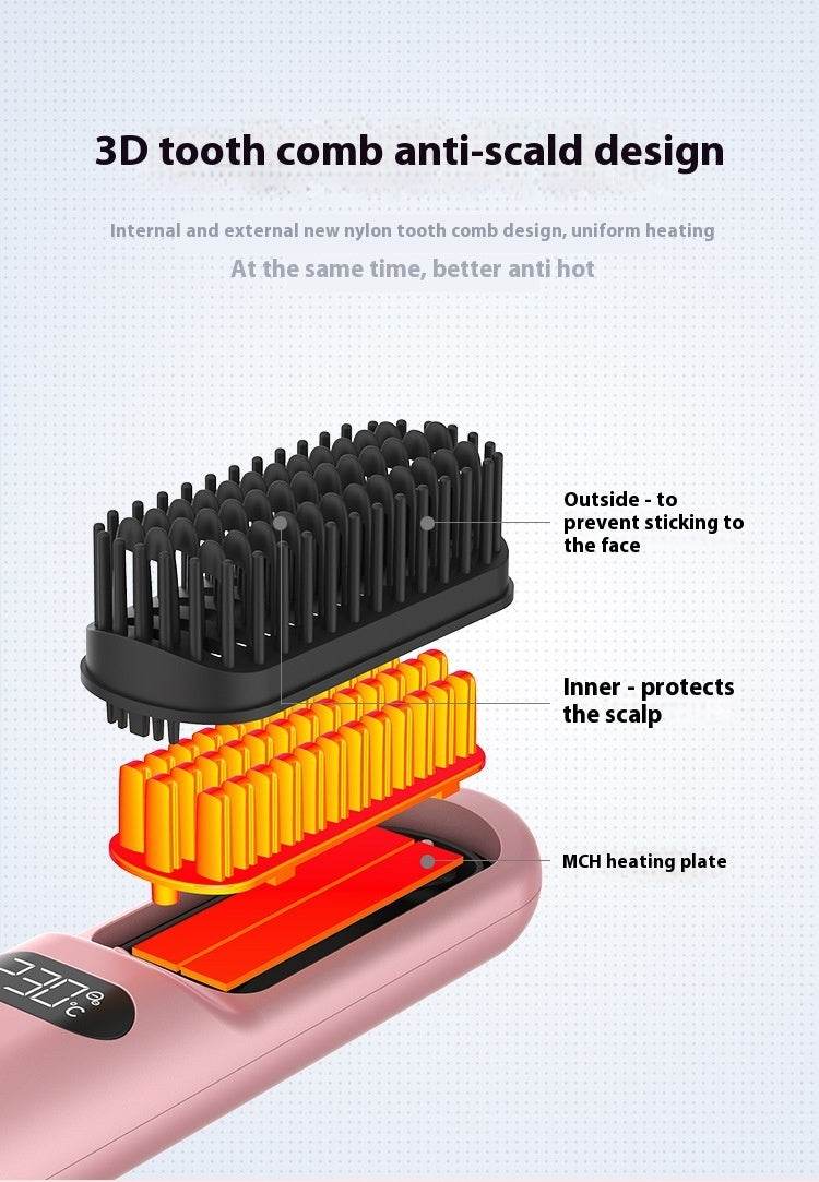 Portable Anion Straightening Comb - Wireless, Compact, Perfect for Style - Buy Center