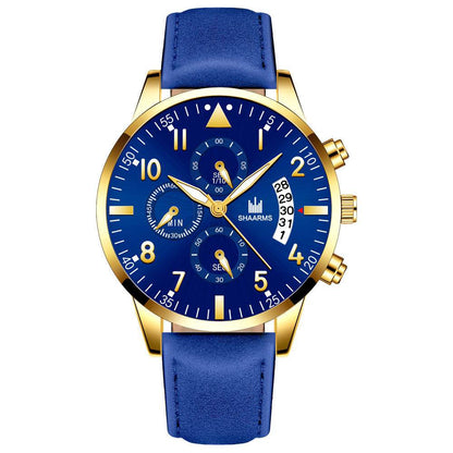 BuyCenter Men's Casual Quartz Watch - Stylish Rose Gold & Imitation Leather - Buy Center