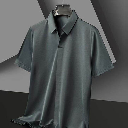 Summer High-Grade T-Shirt - Loose Elastic Polo for Business Casual Style - Buy Center