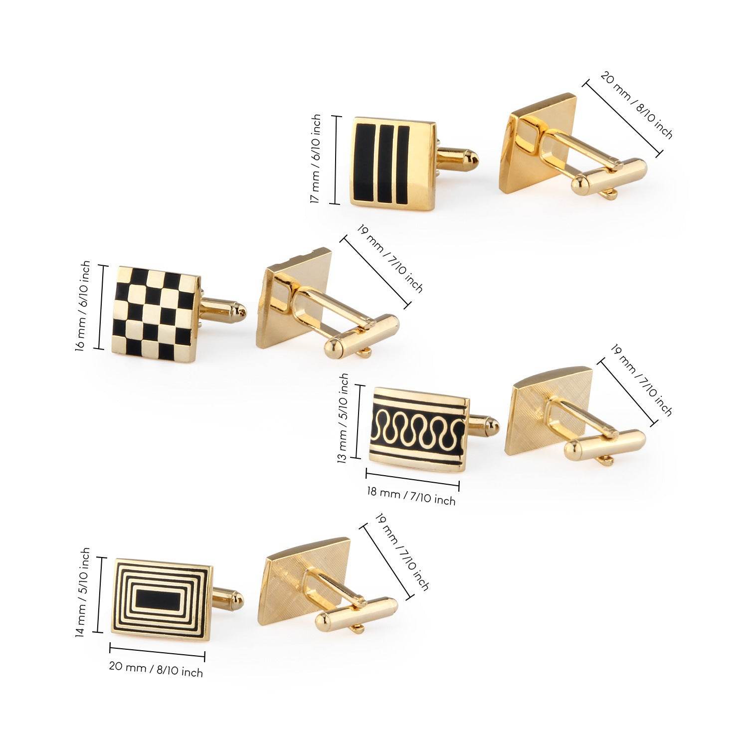 French Fashion Enamel Gold Plated Cufflinks - Stylish Copper Accessory - Buy Center
