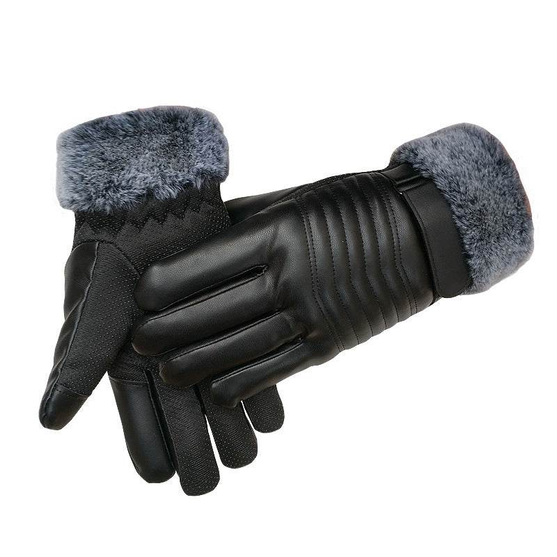 Winter Leather Gloves - Warm, Touch-Screen Compatible for Men & Women - Buy Center