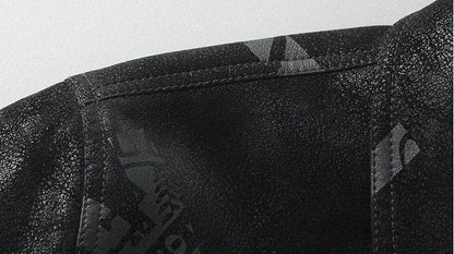 Men's Thin Lapel PU Leather Jacket - Stylish with Multiple Pockets - Buy Center