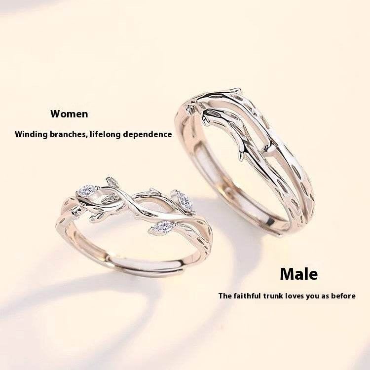 Buycenter S999 Sterling Silver Couple Rings - Adjustable Luxurious Design - Buy Center