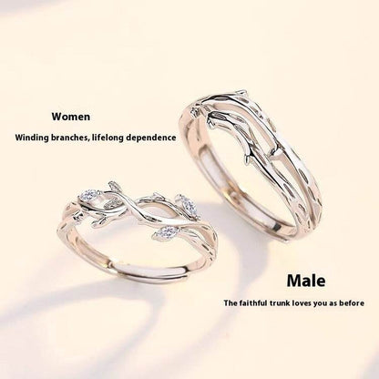 Buycenter S999 Sterling Silver Couple Rings - Adjustable Luxurious Design - Buy Center