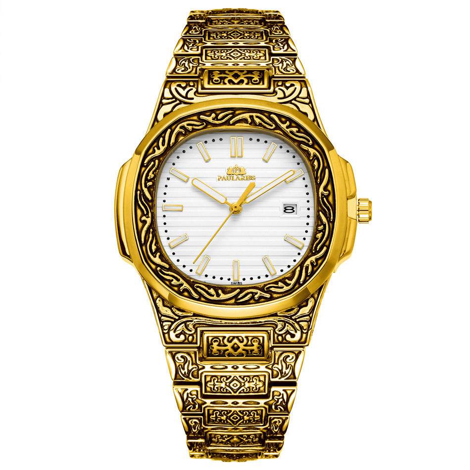 Carved Quartz Parrot Calendar Watch - Glow-in-the-Dark Waterproof Style - Buy Center