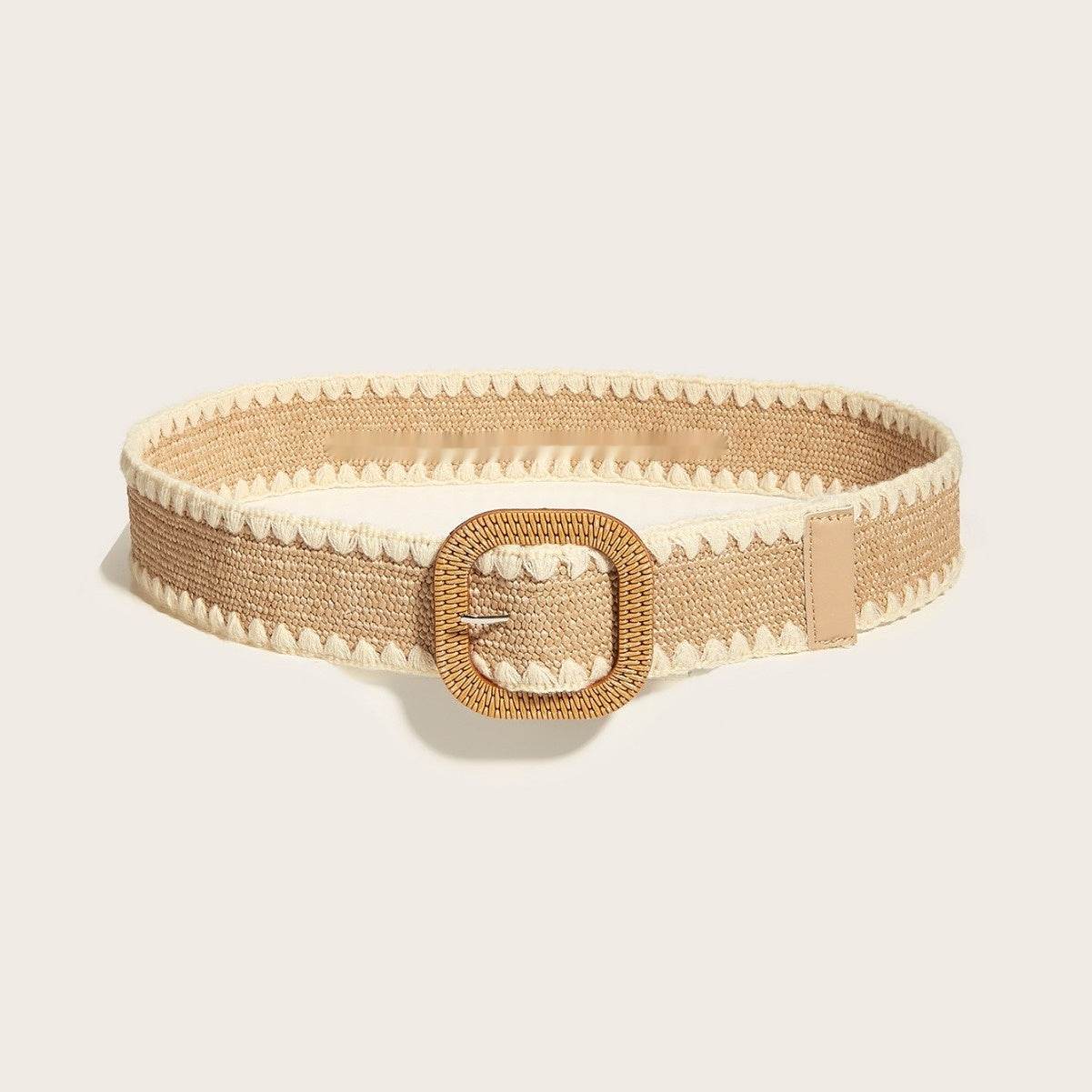 Elegant European Wooden Buckle Grass Belt - Trendy & Stylish 2025 - Buy Center