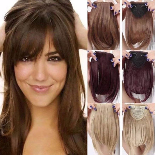 Stylish Synthetic Hair Bangs - Easy Apply Blunt Cut Hairpiece Accessory - Buy Center