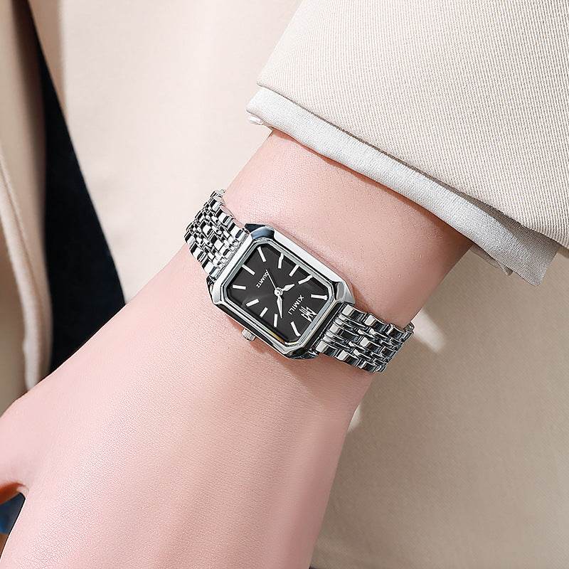 Elegant Women's Dress Watch - Square Steel Strap in Stylish Colors - Buy Center