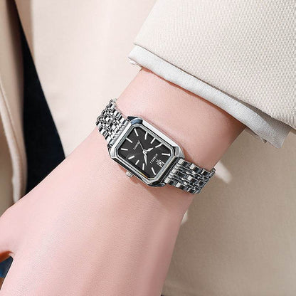 Elegant Women's Dress Watch - Square Steel Strap in Stylish Colors - Buy Center