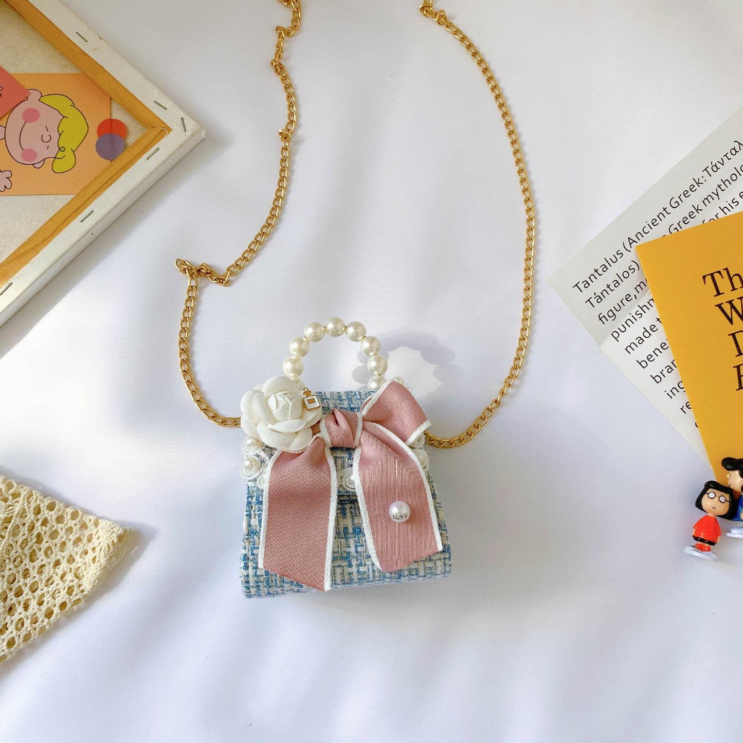 Pearl Handbag for Kids - Stylish Soft Woolen Messenger Bag 2025 - Buy Center