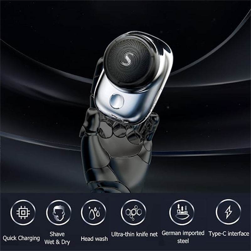 Rechargeable Electric Mini Travel Shaver - Waterproof, Pocket-Sized Convenience - Buy Center