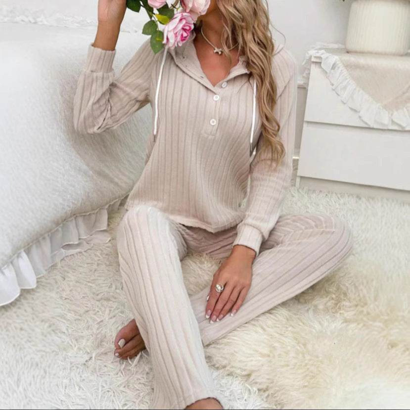 Women's Long Sleeve Hooded Suits - Stylish Striped Design in Black & Green - Buy Center