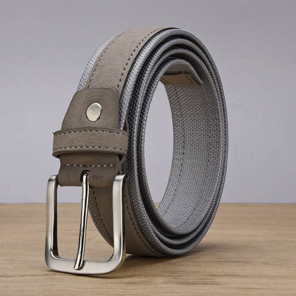 Creative Korean Suede Men's Belt - Genuine Leather & Stylish Alloy Buckle - Buy Center