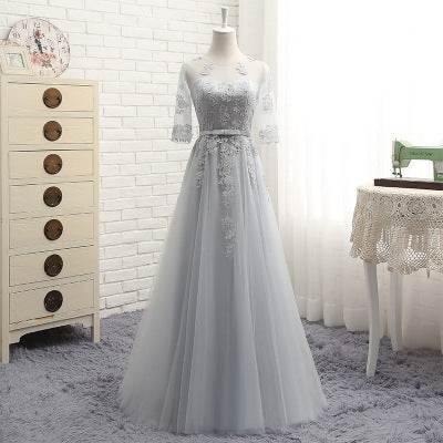 Buycenter Wedding Mid-Length Dress - Elegant Banquet Evening Gown - Buy Center
