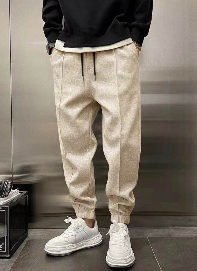 Thicken Loose Fit Ankle-Tied Sweatpants - Trendy Styles 2025 - Buy Center