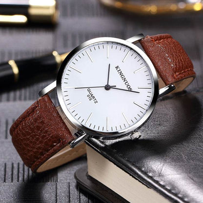 Ultrathin Couple Belt Watch - Stylish Unisex Design for Men & Women - Buy Center