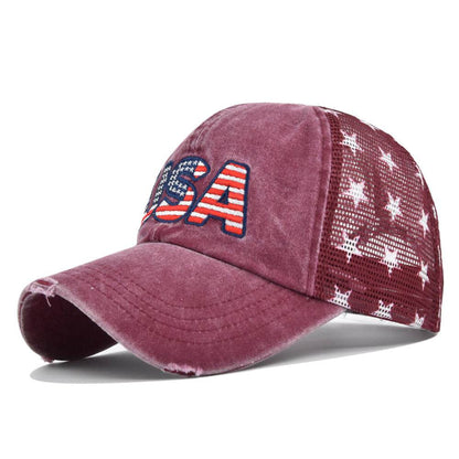 Buycenter American Flag Embroidered Cap - Adjustable Baseball Hat - Buy Center