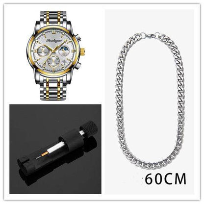 Multifunctional Men's Waterproof Watch - Luminous Quartz Style from Buycenter - Buy Center