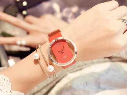 Buycenter Ladies Hollow Watch - Fashion Waterproof Quartz with Pin Buckle - Buy Center