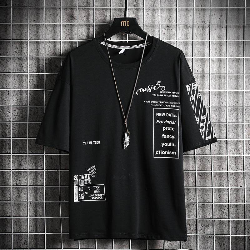 Buycenter Trendy Half Sleeve Cardigan - Loose Fit, Alphanumeric Print - Buy Center