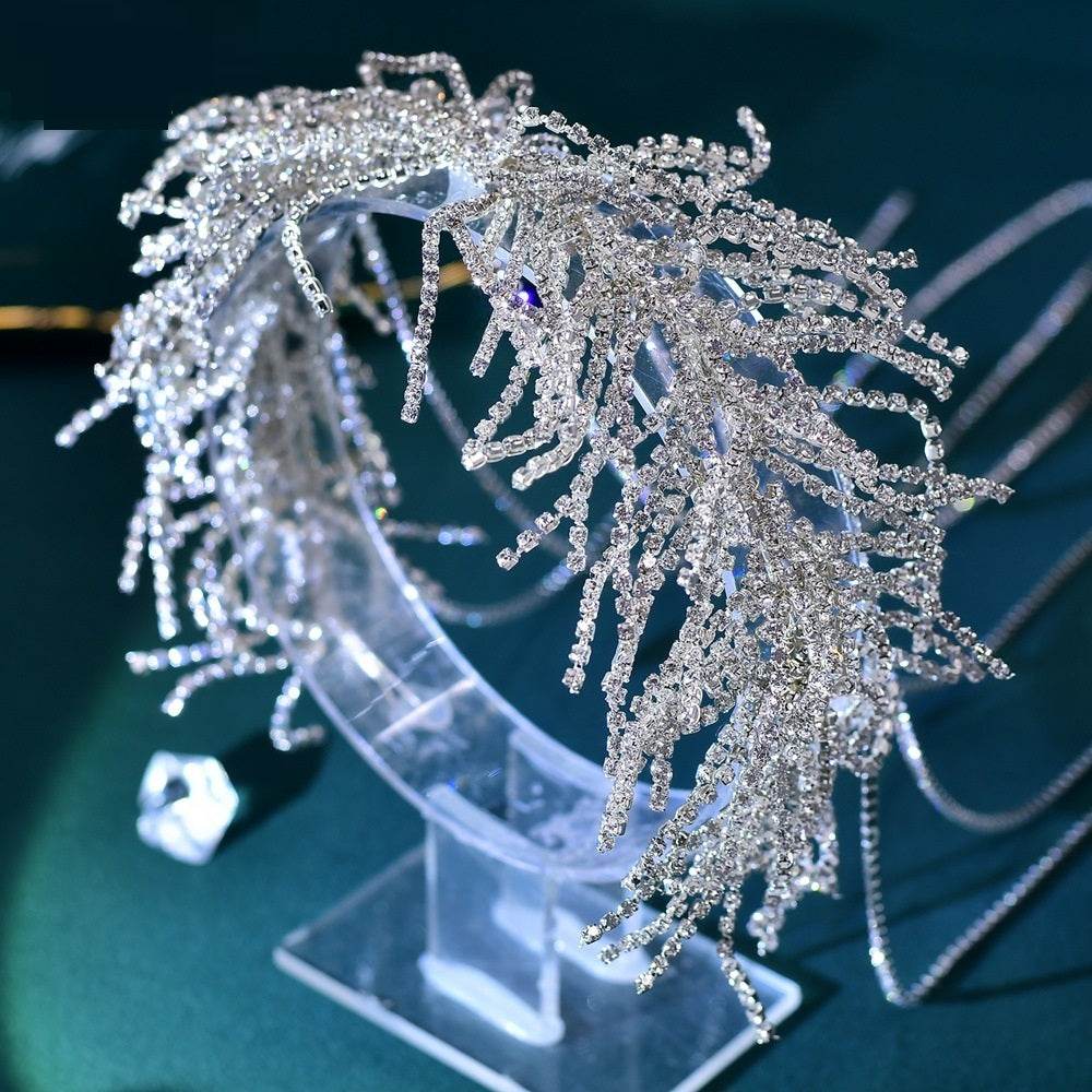 Extra Long Tassel Headband - Elegant Starry Hair Jewelry for Weddings - Buy Center