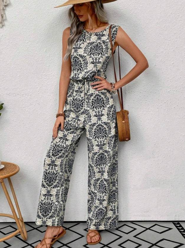 Buycenter Casual Straight Leg Jumpsuit - Bohemian Style, Plus Sizes Available - Buy Center