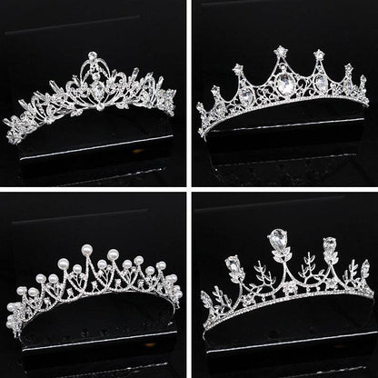 Super Glitter Pearl Rhinestone Headband - Vintage Crown & Comb Styles - Buy Center